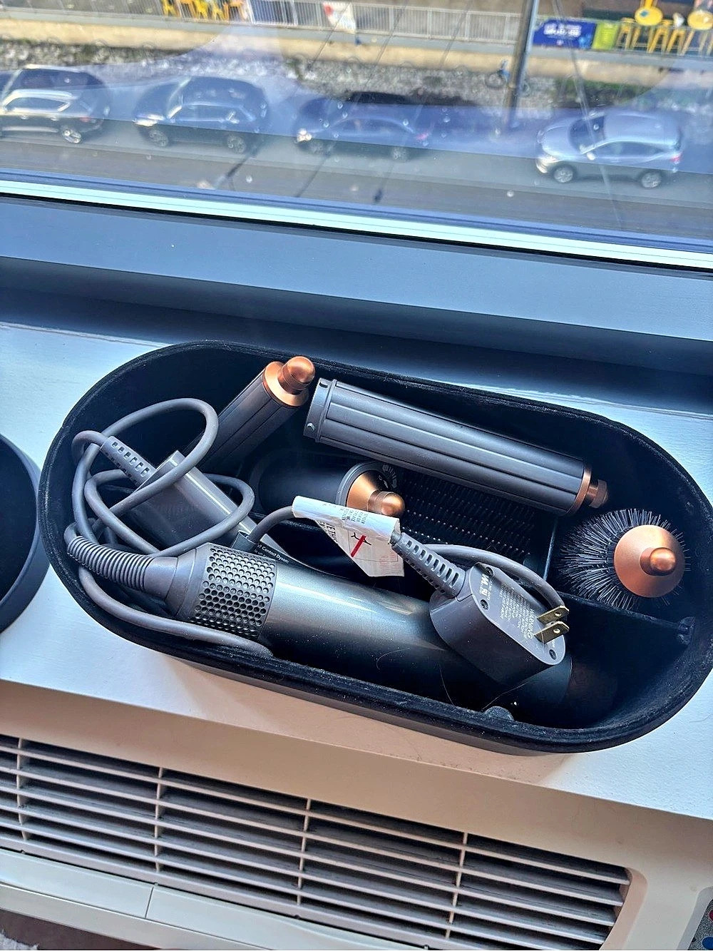 Dyson Airwrap Complete HS01 Nickel/Copper Hair Styler + Attachments & Case